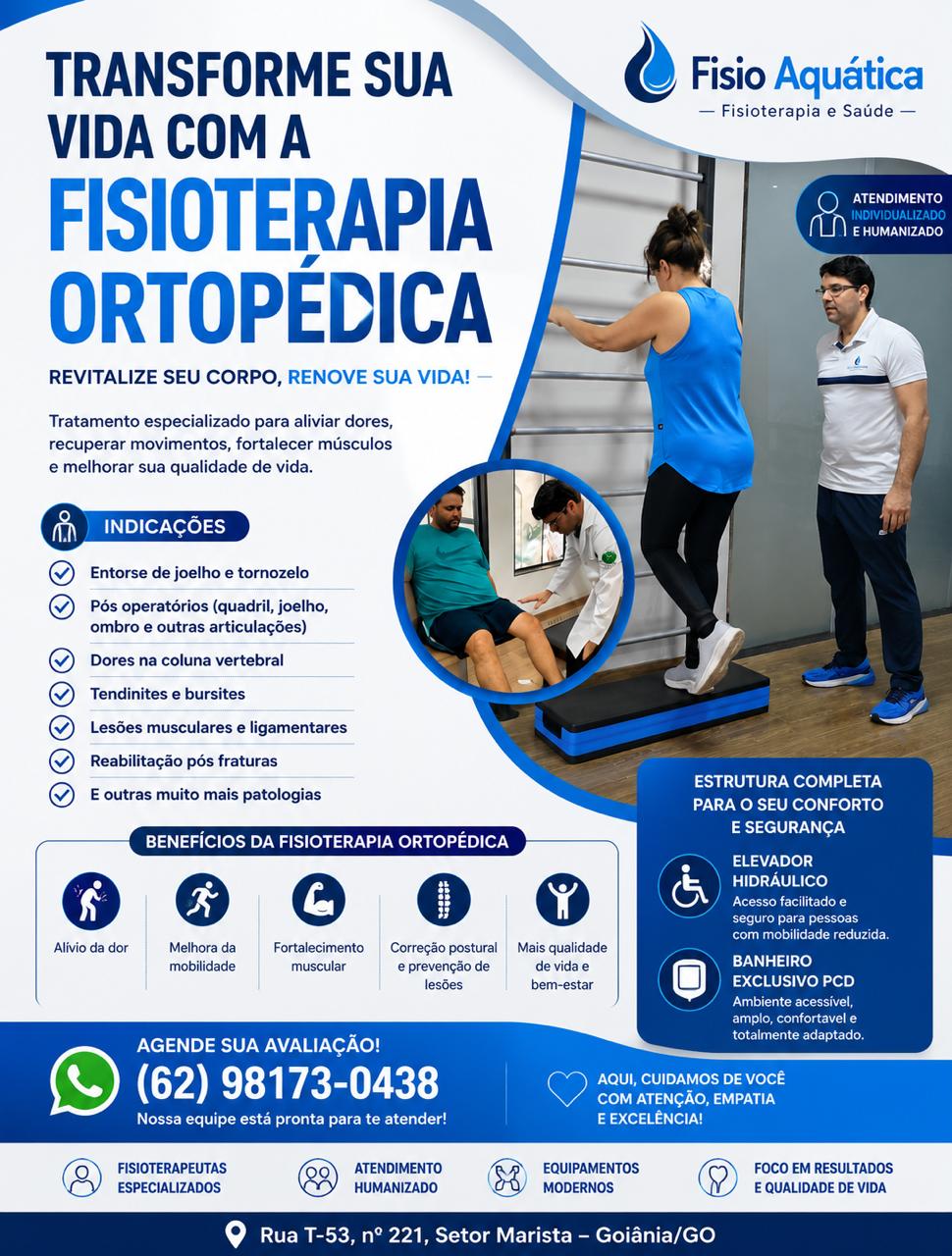 Material da clínica sobre fisioterapia ortopédica